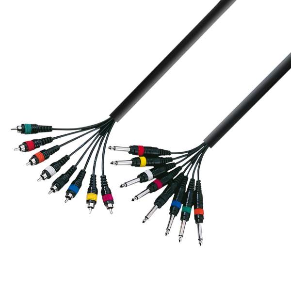 Multicore Cinch/Klinke 5m 8x Klinke TS auf 8x Cinch