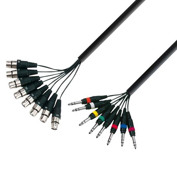 Multicore XLR/Klinke 3m 8x XLR Female 8x Klinke TRS
