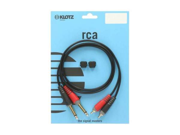 Twincable Klinke-RCA gerade schwarz 6m