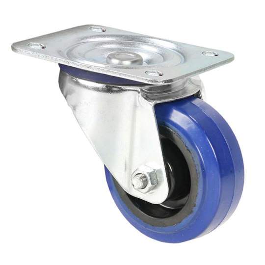 372081 Lenkrolle 80 mm mit blauem Rad