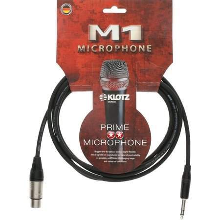 M1 Mikrofonkabel sw 7,5m XLRf-KLm sym Klotz Stecker